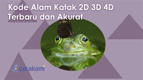 2d 3d kode alam katak 4d. Seribu mimpi 2d bergambar.