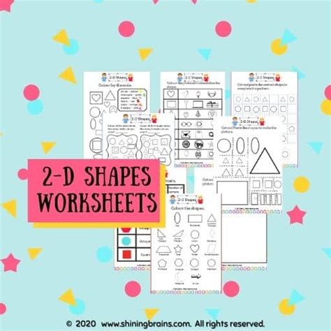 2d Shapes Worksheets Free Printables Shining Brains Shiningbrains Com