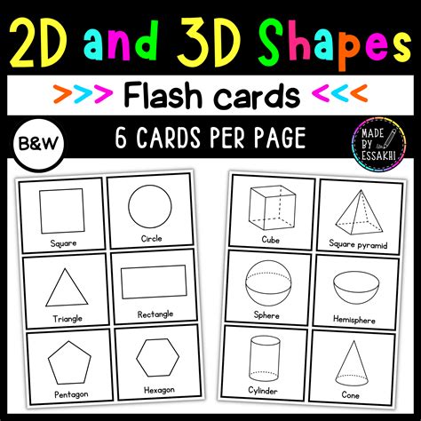 2d And 3d Shape Flashcards This Reading Mama 2d And 3d Shapes Chart - 2d And 3d Shapes Chart