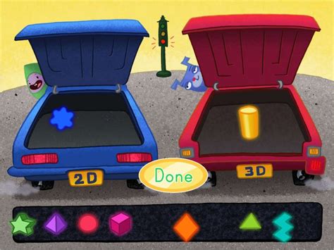 2d And 3d Shape Sort Car Math Game 2d And 3d Shape Sort - 2d And 3d Shape Sort