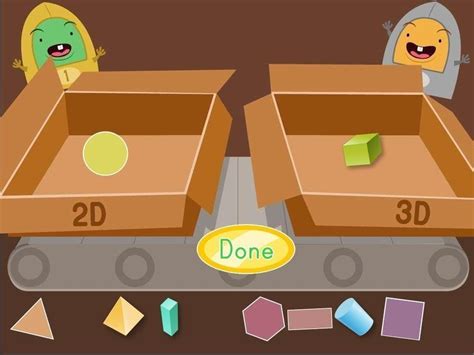 2d And 3d Shapes Factory Game Game Education 2d And 3d Shape Sort - 2d And 3d Shape Sort