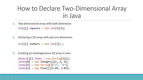 2d array java.  We will learn to declare, initialize, and access array elements with the hel...