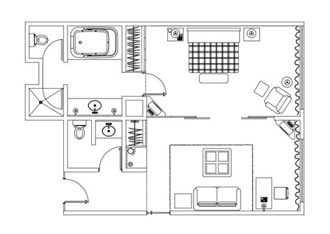 2d cad drawing of master bedroom elevation auto cad software Cadbull