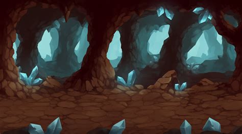 2d cave background
