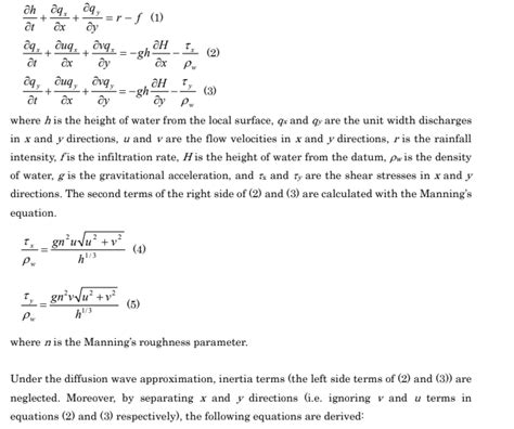 2d Shallow Water Equations