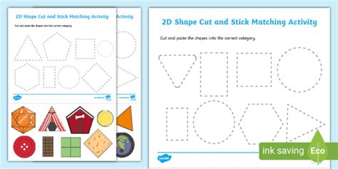 2d Shapes Cut And Stick Activity Teaching Resource 2d Shapes To Cut Out - 2d Shapes To Cut Out