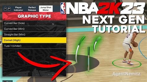 From this screen you can change various Shot Meter settings in the game: Jump Shot Meter (On / Off. Off is recommended to give players a shooting boost) Layup Meter (On / Off) Free Throw Meter (On / Off) Shot Meter Input Type (All, Shot Button Only, Pro Stick Only) Shot Meter Location (By The Head, Below Feet, To The Side)