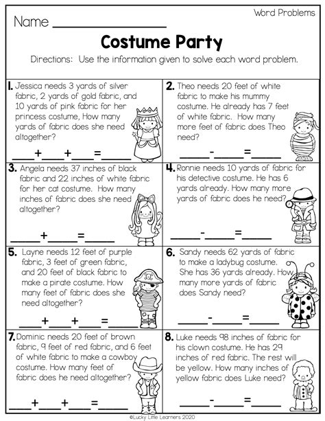 2nd Grade Math Word Problem Worksheets Free And Printable K5 Learning