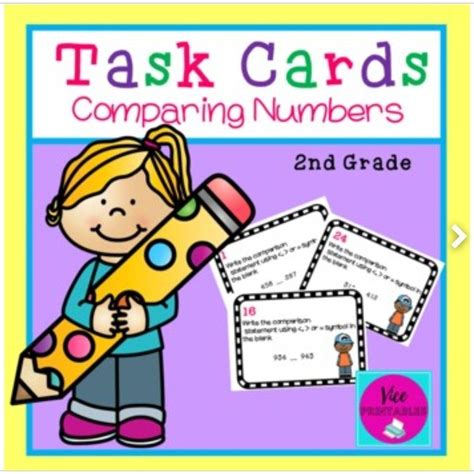 2nd Grade Task Cards for practicing comparing numbers Comparing Numbers