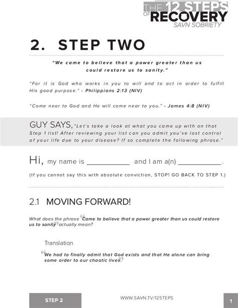 2nd Step Aa Worksheet Worksheet List