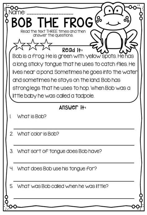 2nd Grade 2 Reading Comprehension Worksheet Clean Park