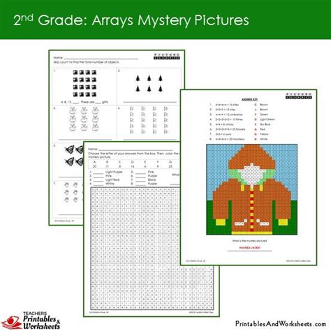 2nd Grade Addition Array Mystery Pictures Coloring Worksheets Array 2nd Grade - Array 2nd Grade