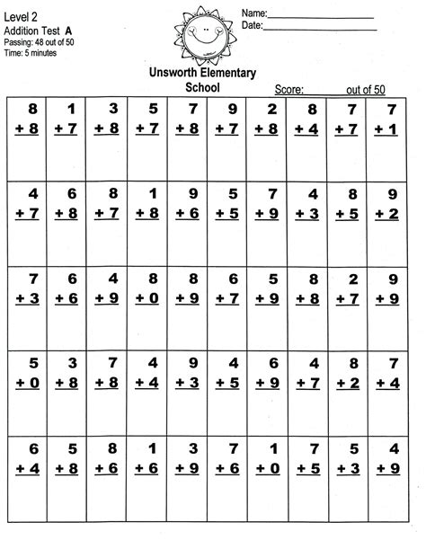 2nd Grade Addition Worksheets With Answer Key Math Worksheet 2 Grade Math Addition - Worksheet 2 Grade Math Addition