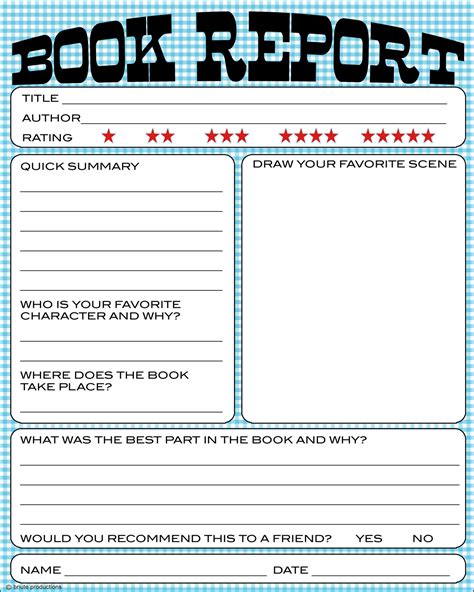 2nd Grade Book Report Template Fifth Grade Book Report Template - Fifth Grade Book Report Template