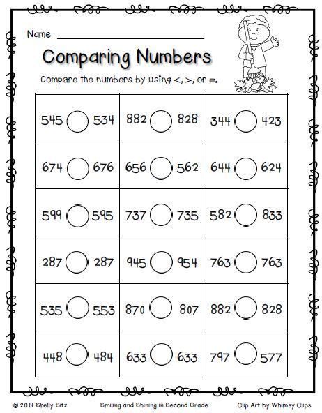 2nd Grade Comparing Numbers Worksheet   Comparing Numbers To 1000 2nd Grade Math Salamanders - 2nd Grade Comparing Numbers Worksheet