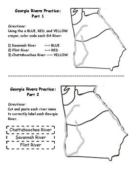 2nd Grade Ga Rivers Practice By West Resources Ga Rivers Worksheet 2nd Grade - Ga Rivers Worksheet 2nd Grade