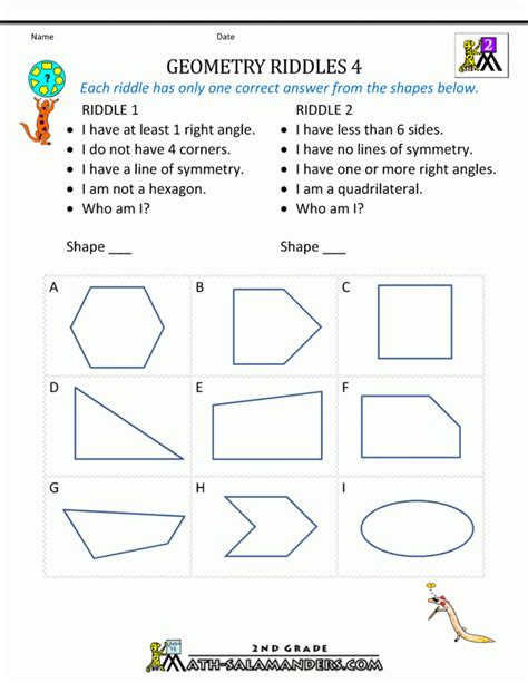 2nd Grade Geometry Worksheets Geometry 4th Grade Worksheet - Geometry 4th Grade Worksheet