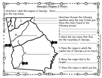 2nd Grade Georgia Rivers Identify Printable Worksheet Purposegames Ga Rivers Worksheet 2nd Grade - Ga Rivers Worksheet 2nd Grade