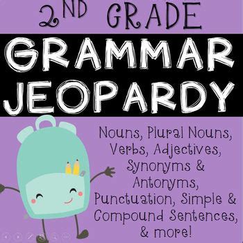2nd Grade Grammar Review Jeopardy Teaching Resources Tpt Grammar Jeopardy 2nd Grade - Grammar Jeopardy 2nd Grade