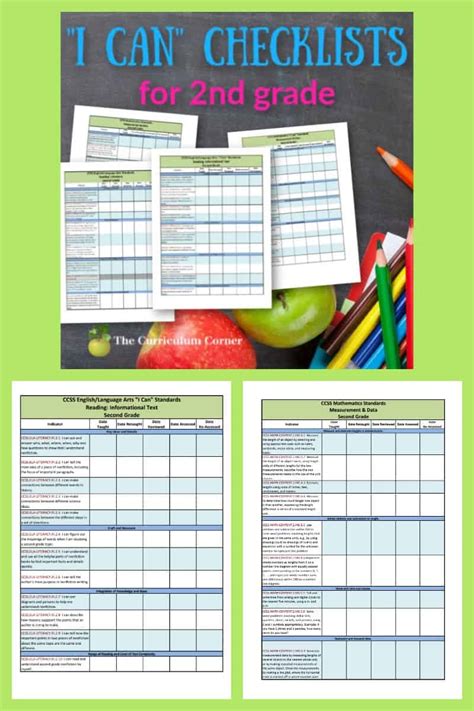 2nd Grade I Can Checklists The Curriculum Corner Second Grade Readiness Checklist - Second Grade Readiness Checklist