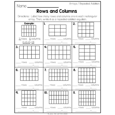 2nd Grade Math Rows And Columns Lesson Worksheets Rows And Columns Worksheet 2nd Grade - Rows And Columns Worksheet 2nd Grade