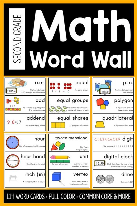 2nd Grade Math Vocabulary Second Grade Math Terms Second Grade Vocabulary Words - Second Grade Vocabulary Words