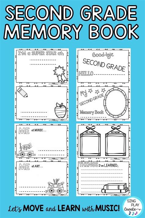 2nd Grade Memory Book Last Day Autographs Keepsake 2nd Grade Memory Book - 2nd Grade Memory Book