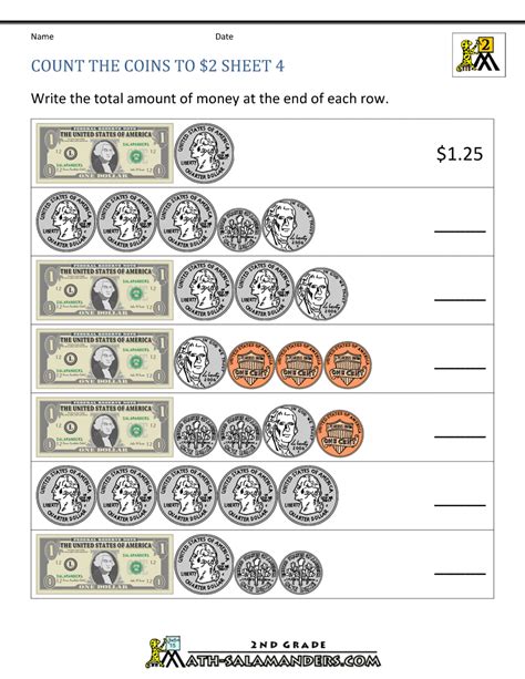 2nd Grade Money Worksheets Online Printable Pdfs Cuemath Grade 2 Money Worksheet - Grade 2 Money Worksheet