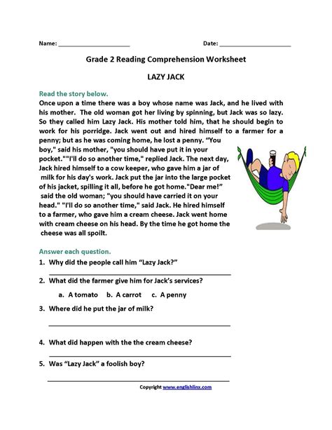 2nd Grade Reading Comprehension Worksheets Grade Reading Comprehension Worksheet - Grade Reading Comprehension Worksheet