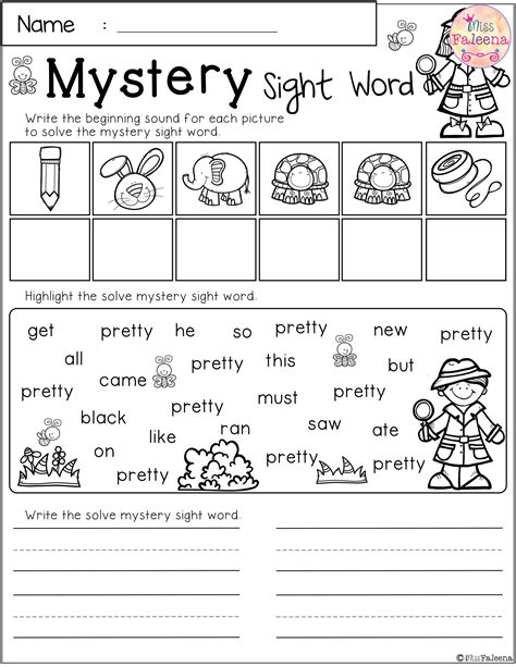 2nd Grade Sight Word Worksheets The Teacher Bag 2nd Grade Worksheet Favorite Things - 2nd Grade Worksheet Favorite Things