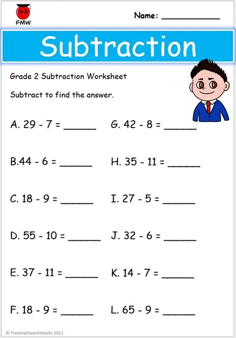 2nd Grade Subtraction Worksheets Brighterly Second Grade Subtraction Worksheets - Second Grade Subtraction Worksheets