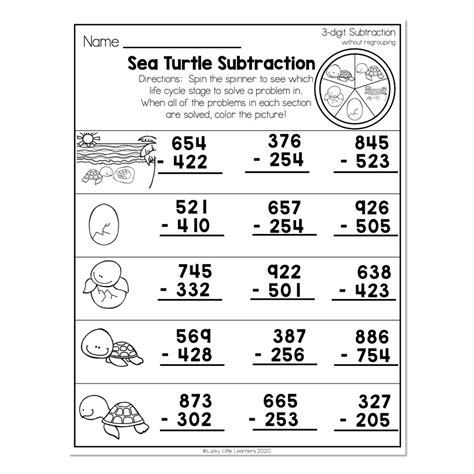 2nd Grade Subtraction Worksheets Turtle Diary Subtraction Worksheets For Second Grade - Subtraction Worksheets For Second Grade