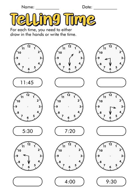 2nd Grade Time Worksheets Free Printable Telling Time Time Worksheets For Grade 2 - Time Worksheets For Grade 2