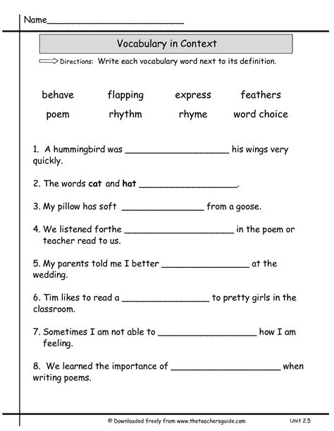 2nd Grade Vocabulary Worksheets Parenting Greatschools Vocabulary 1st Grade Worksheet - Vocabulary 1st Grade Worksheet