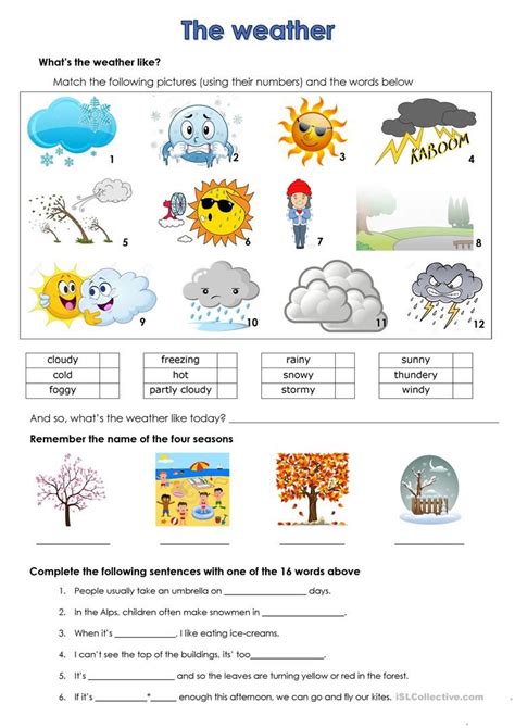 2nd Grade Weather And Seasons Worksheets Turtle Diary Weather Activities For Second Grade - Weather Activities For Second Grade