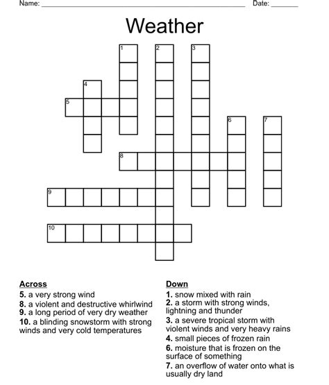 2nd Grade Weather Crossword Wordmint 2nd Grade Crossword Puzzles - 2nd Grade Crossword Puzzles