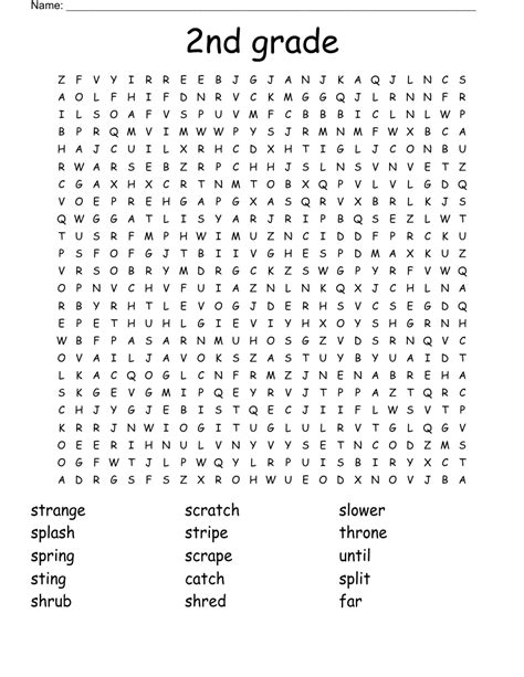 2nd Grade Word Search Wordmint 2nd Grade Word Search - 2nd Grade Word Search