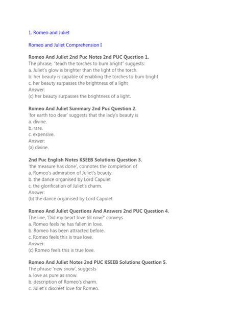2nd Puc English Notes 2015