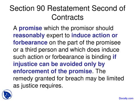 2nd restatement of contracts section 63