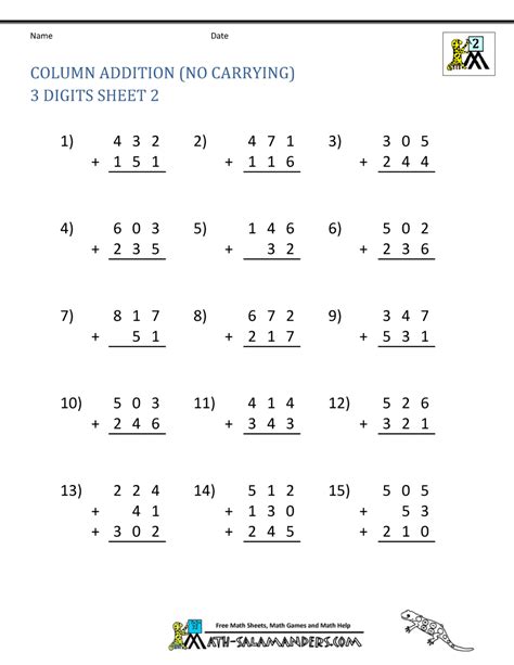 2nd Standard Maths Worksheet