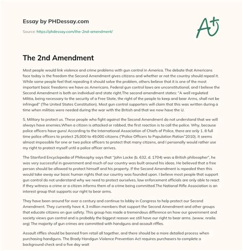 Read 2Nd Amendment Essay Papers 