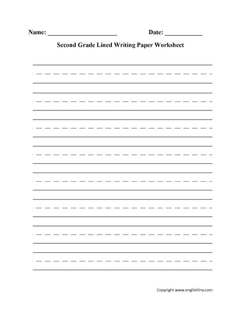 Download 2Nd Grade Lined Paper 