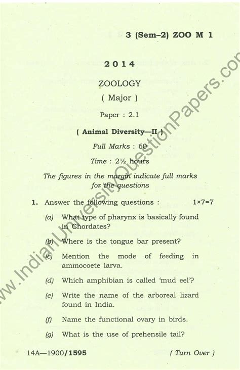 Download 2Nd Sem Major Zoology Paper 