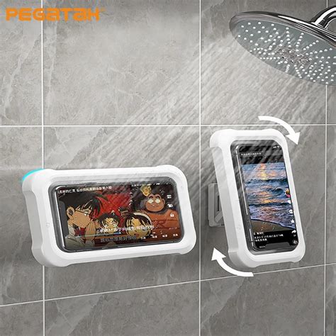 2pcs Waterproof Shower Phone Case Bathroom Wall-mounted …