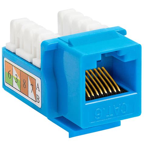 2x Cat6 Punch Down Keystone Jack RJ45 CAT6 Blue eBay