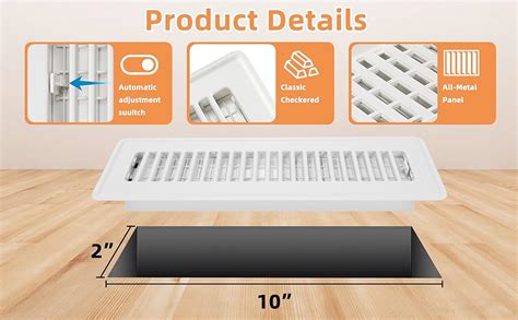 2x10 floor register.  Amazon.  It is noise free product.  The American...