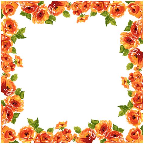 3,717 Orange Flower Frame Premium High Res Photos