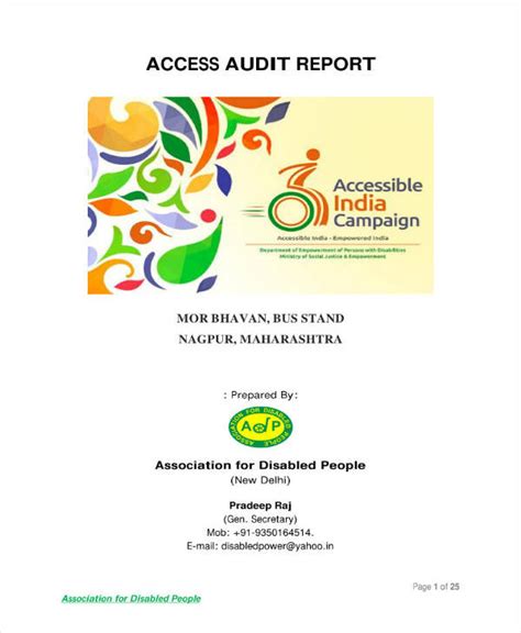 3+ Access Audit Report Templates PDF