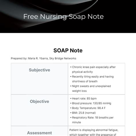 3+ SOAP Note Example Free Download Soap note, Nursing notes examples