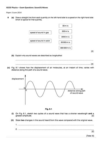 3 1 1 Waves Cie Igcse Physics Revision Waves Physics Worksheet Answers - Waves Physics Worksheet Answers